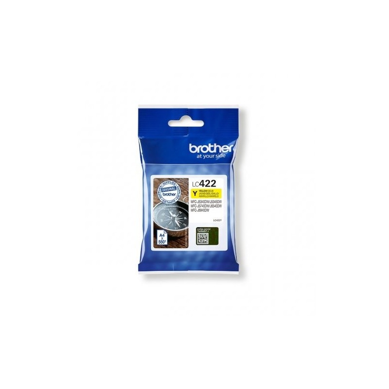 Brother 422 - cartouche jet d'encre originale LC422Y - Yellow