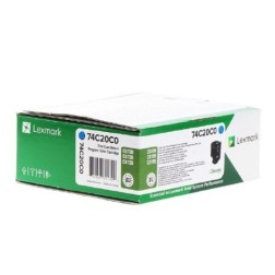 Toner authentique Lexmark 74C20C0 - Cyan
