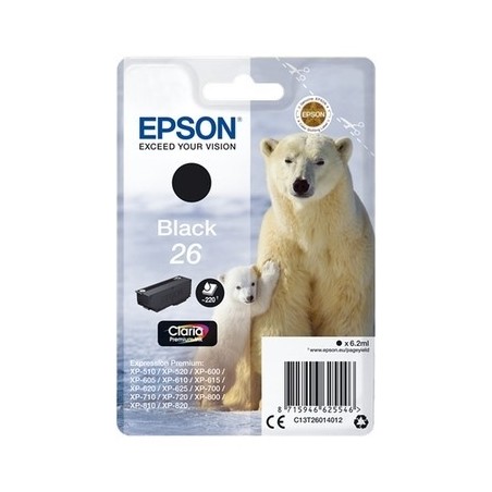 Epson T2601 Cartouche originale T260140 - Noir