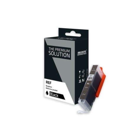 Canon 571XLB Cartouche compatible avec CLI571BKXL, 0331C001 - Photo Noir