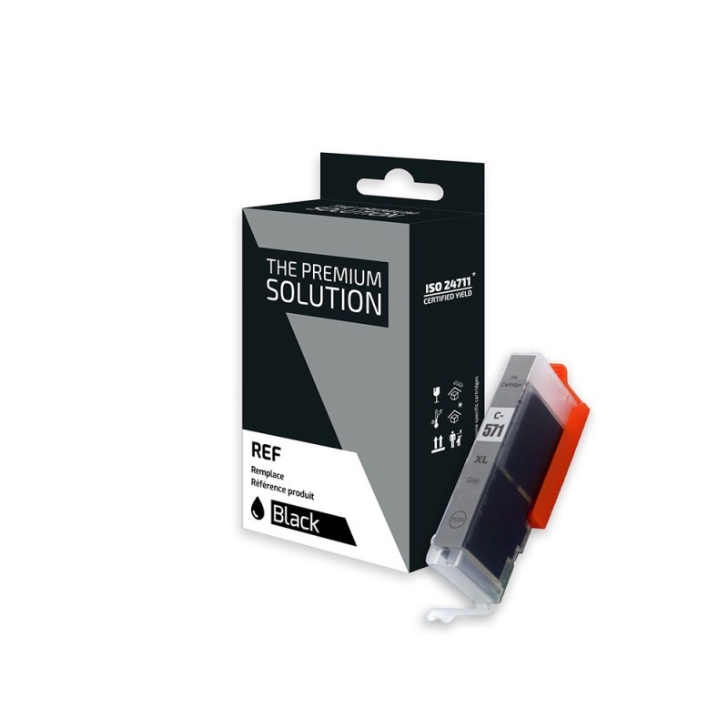 Canon 571XLGY Cartouche compatible avec CLI571GYXL, 0335C001 - Gris