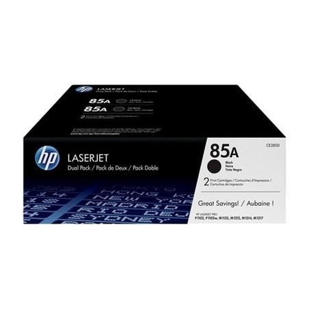 Pack x 2 Toner originale Hp CE285AD, 85A - noir