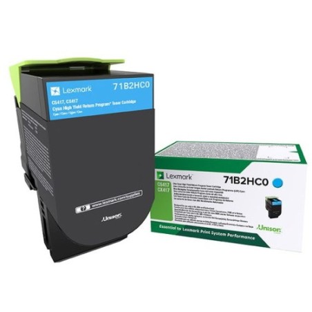 Toner authentique Lexmark 71B2HC0 - Cyan