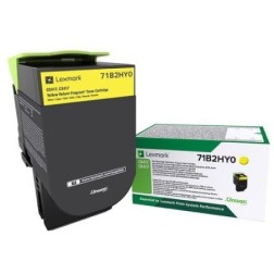 Toner authentique Lexmark 71B2HY0 - Jaune