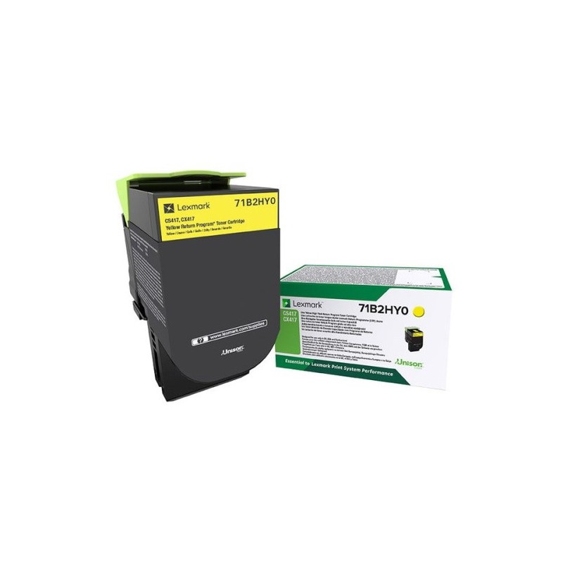 Toner originale Lexmark 71B2HY0 - Jaune