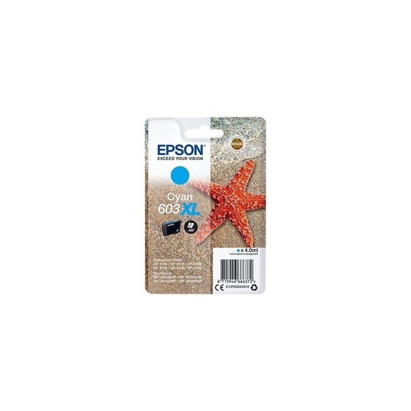 Epson 603 XLC Cartouche originale C13T03A24010 - Cyan