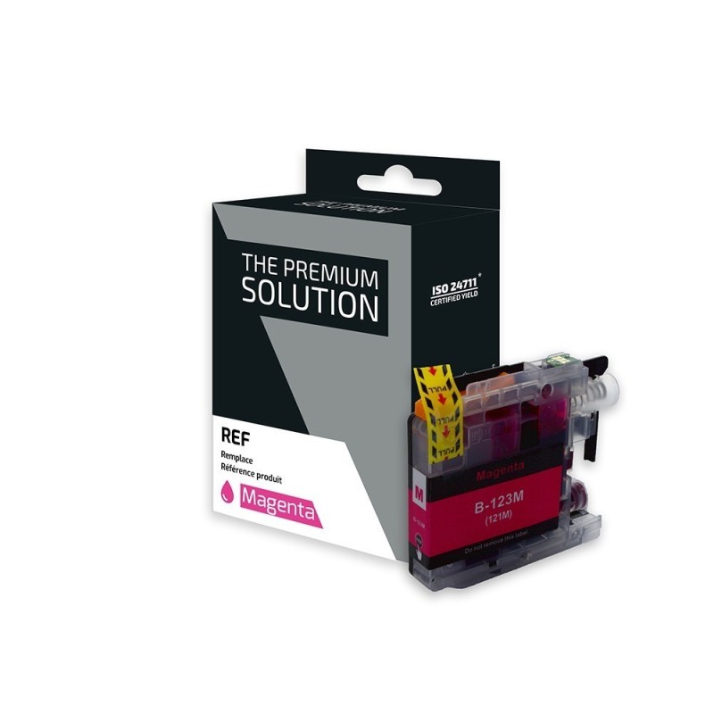 Brother LC123 Cartouche compatible avec LC121/123M - Magenta