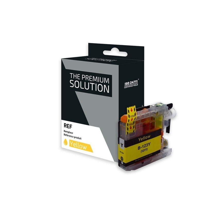 Brother LC123 Cartouche compatible avec LC121/123Y - Jaune Brother LC123 Cartouche compatible avec LC121/123Y - Jaune