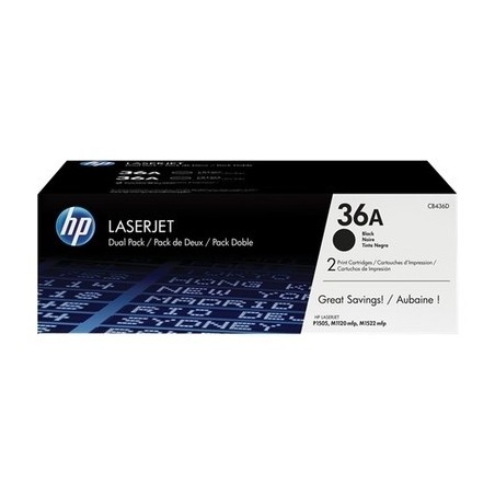 Pack x 2 Toner originale Hp CB436AD - noir