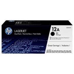 Pack x 2 Toner authentique Hp Q2612AD - noir