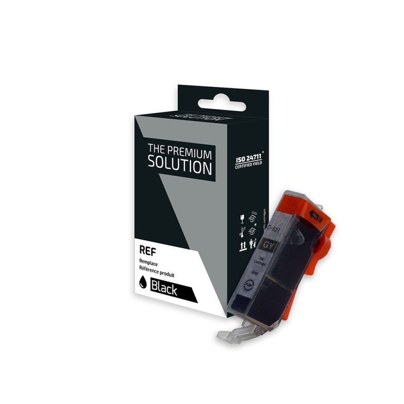 Canon 521GY Cartouche compatible avec CLI-521GY, 2937B001 - Gris