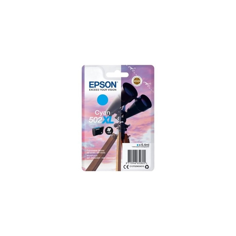 Epson 502 XLC Cartouche originale T02W240 - Cyan