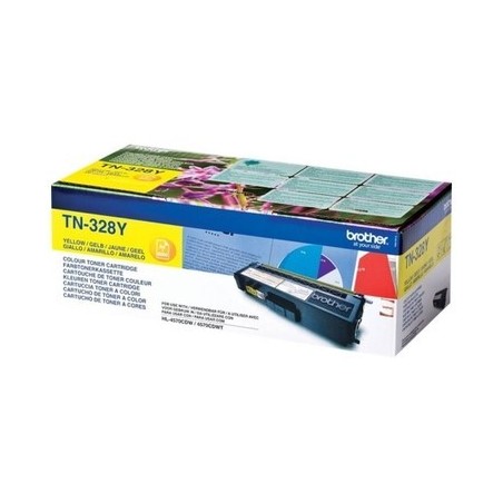 Toner authentique Brother TN-328 - Jaune