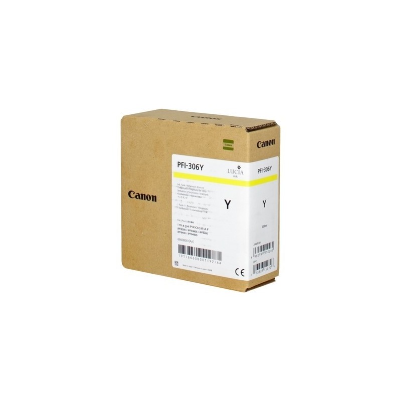Canon PFI306Y Cartouche originale 6660B001, PFI306Y - Jaune