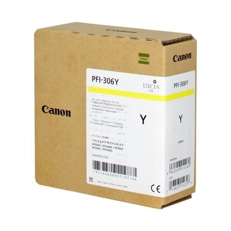 Canon PFI306Y Cartouche originale 6660B001, PFI306Y - Jaune