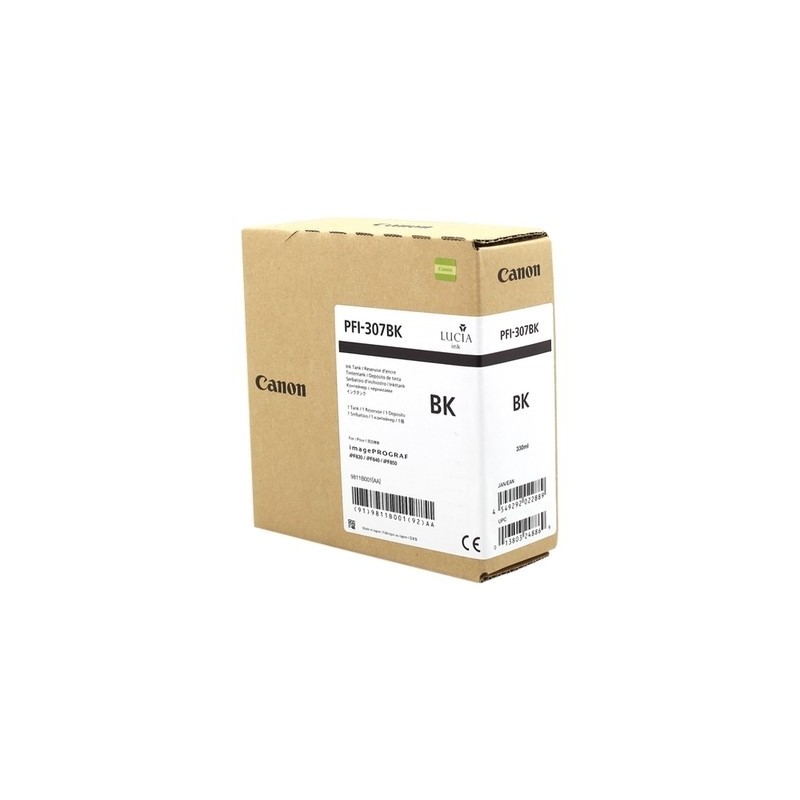 Canon PFI307B Cartouche originale 9811B001, PFI307BK - Noir
