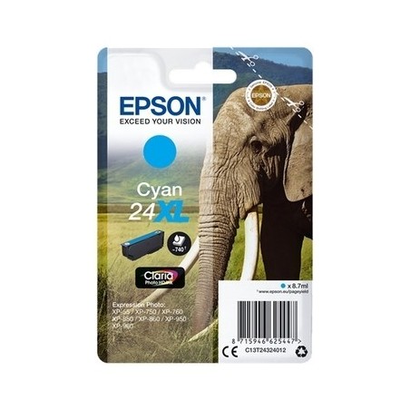 Epson E2432 Cartouche originale C13T24324012 - Cyan