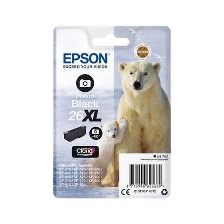 Epson 2631 Cartouche originale C13T26314012 - Photo Noir