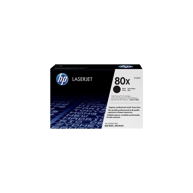 Toner originale Hp CF280X, 80X - noir