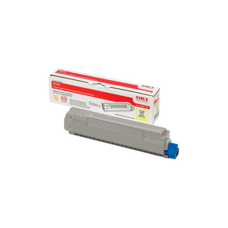 OKI 8600Y - Toner originale Oki 43487709 - Yellow