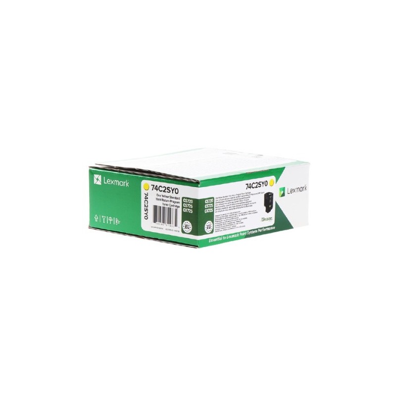 Toner originale Lexmark 74C2SY0 - Jaune