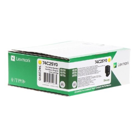Toner authentique Lexmark 74C2SY0 - Jaune
