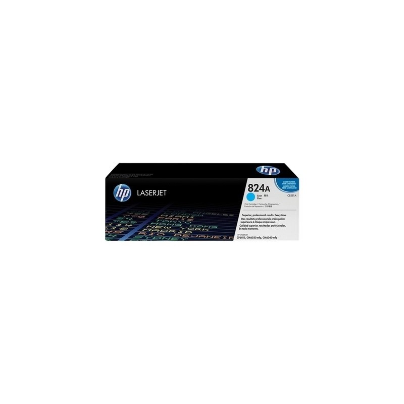 Hp 824A - Toner originale CB381A, 824A - Cyan