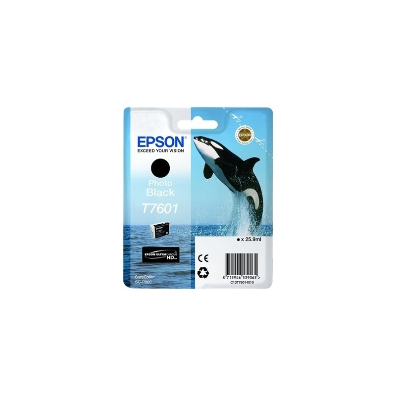Epson 7601 Cartouche originale C13T76014010 / T7601 - Photo Noir