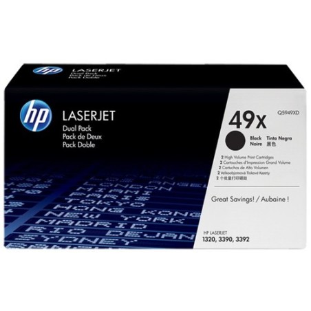 Pack x 2 Toner originale Hp Q5949XD, 59X - noir