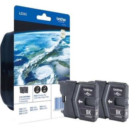 Brother KLC985B Pack x 2 authentique LC985BKBP2 - Noir