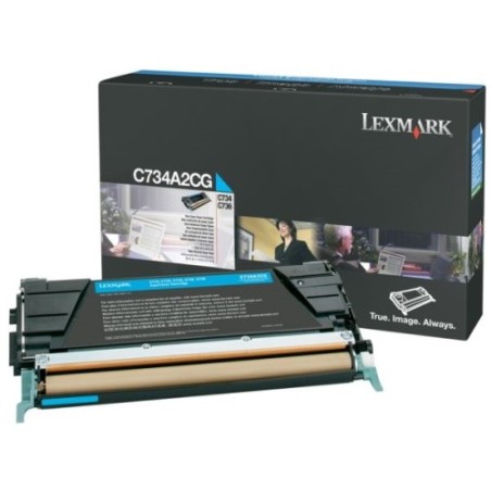 Toner originale Lexmark C734A1CG - Cyan