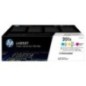 Pack x 3 Toner originale Hp CF253XM, 201X - Cyan Magenta Jaune