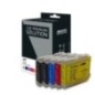 Brother 970 / 1000 Pack x 5 compatible avec LC970 / LC1000 - Noir Cyan Magenta Jaune