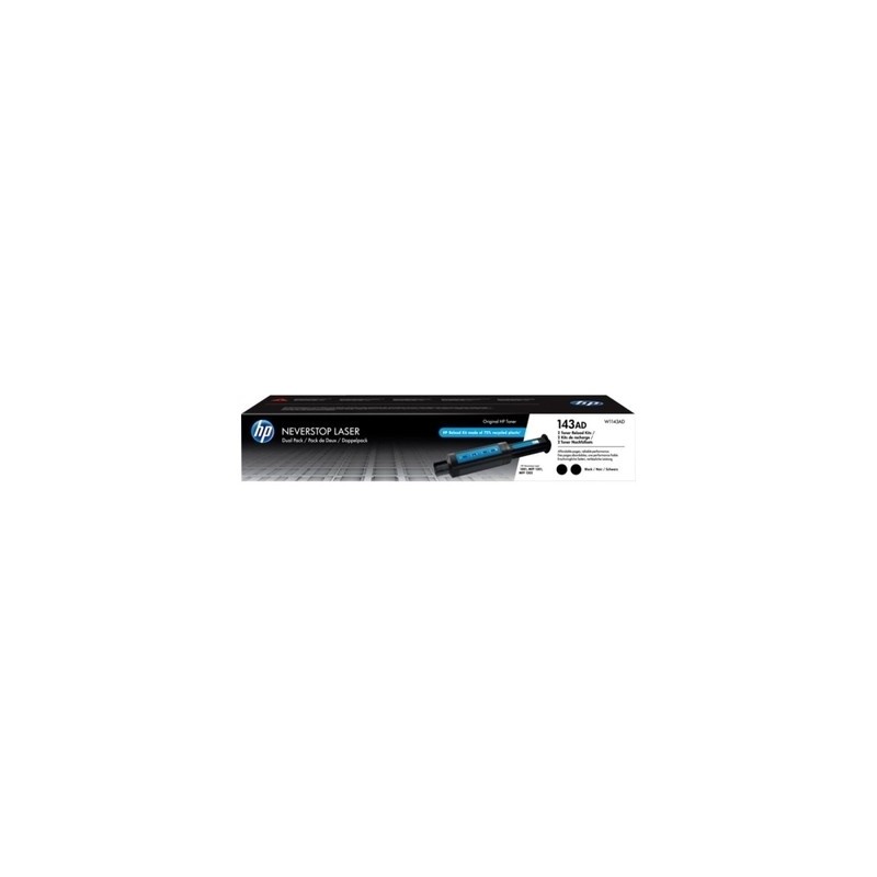 Hp 143AD - Pack x 2 Toner originale W1143AD, 143AD - Black