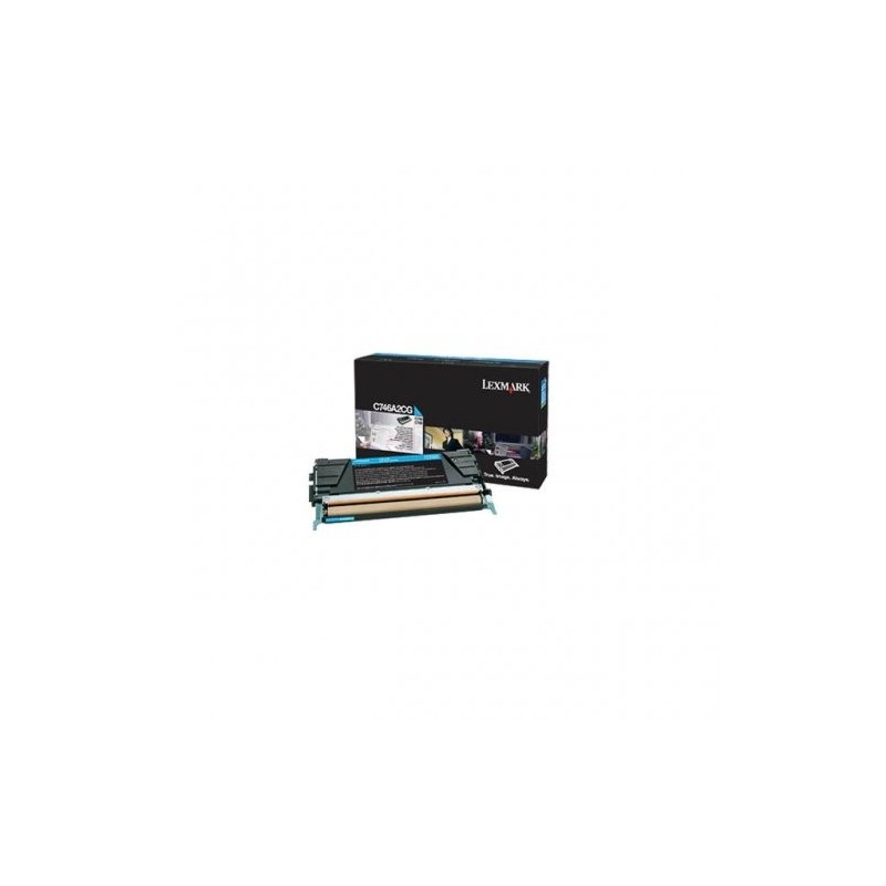 Lexmark 746 - Toner originale C746A2CG - Cyan
