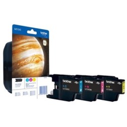 Brother KLC1240CL Pack x 3 authentique LC1240RBWBP - Cyan Magenta Jaune