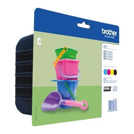 Brother KLC121 Pack x 4 original LC121VALBP - Noir Cyan Magenta Jaune