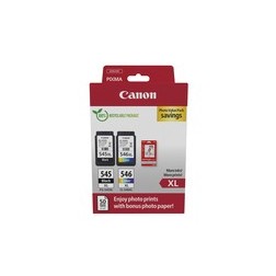 Canon 545XL/546XL - Pack x 2 jet d'encre authentique + 50 papier photo 8286B011 - Black + Tricolor