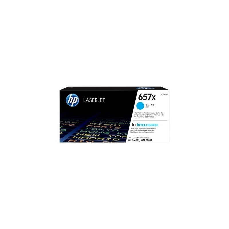 Hp 657X - Toner originale CF471X, 657X - Cyan