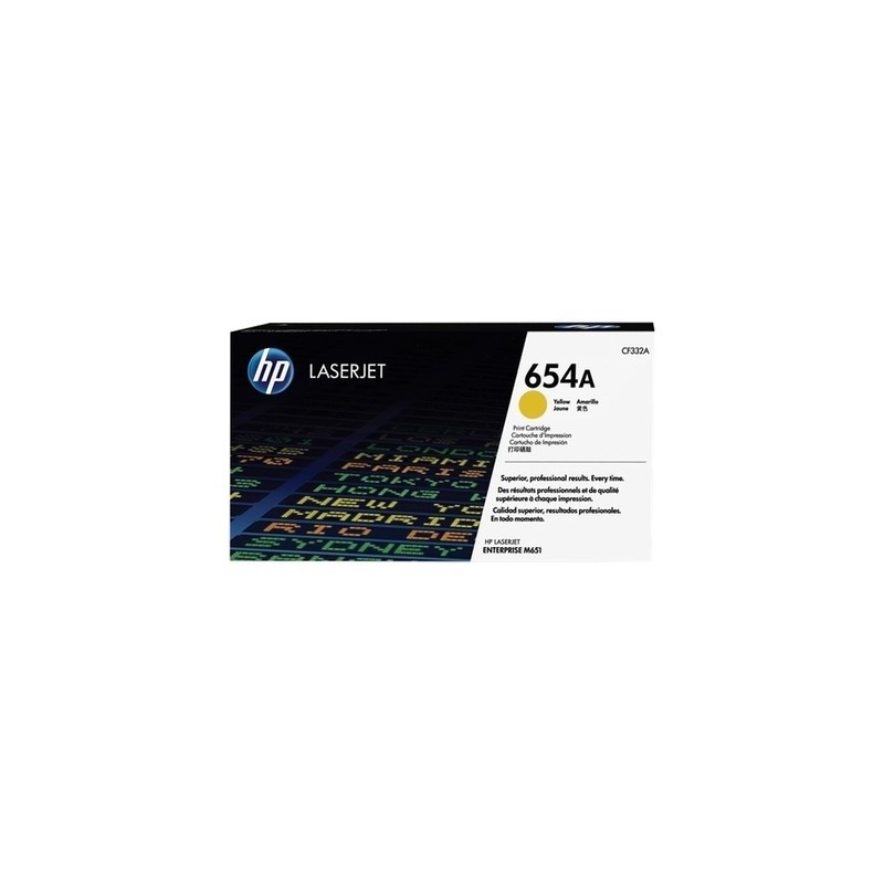 Hp 654A - Toner originale CF332A, 654A - Yellow