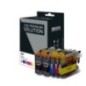 Brother 123 Pack x 5 compatible avec LC123 - Noir Cyan Magenta Jaune