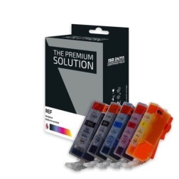 Canon C525/C526 Pack x 5 compatible avec PGI-525