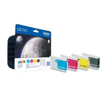 Brother B1000 Pack x 4 original LC1000 BK/LC1000 CY/LC1000 MG/LC1000 YL - Noir Cyan Magenta Jaune