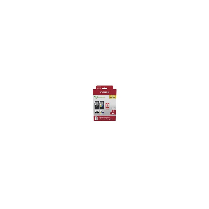 Canon 540L/541XL - Pack x 2 jet d'encre originale + 50 PP 5224B013 - Black + Tricolor