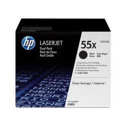 Pack x 2 Toner authentique Hp CE255XD - noir