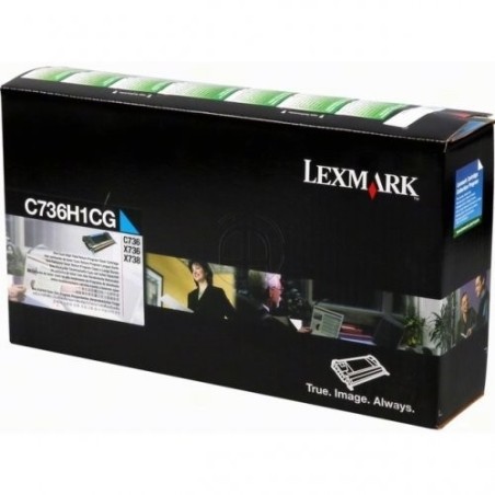 Lexmark 0C736H1CG - Toner originale RETURN 0C736H1CG - Cyan