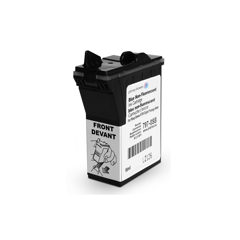 Pitney Bowes PB797 Cartouche originale 797-0BI - Bleu Postal