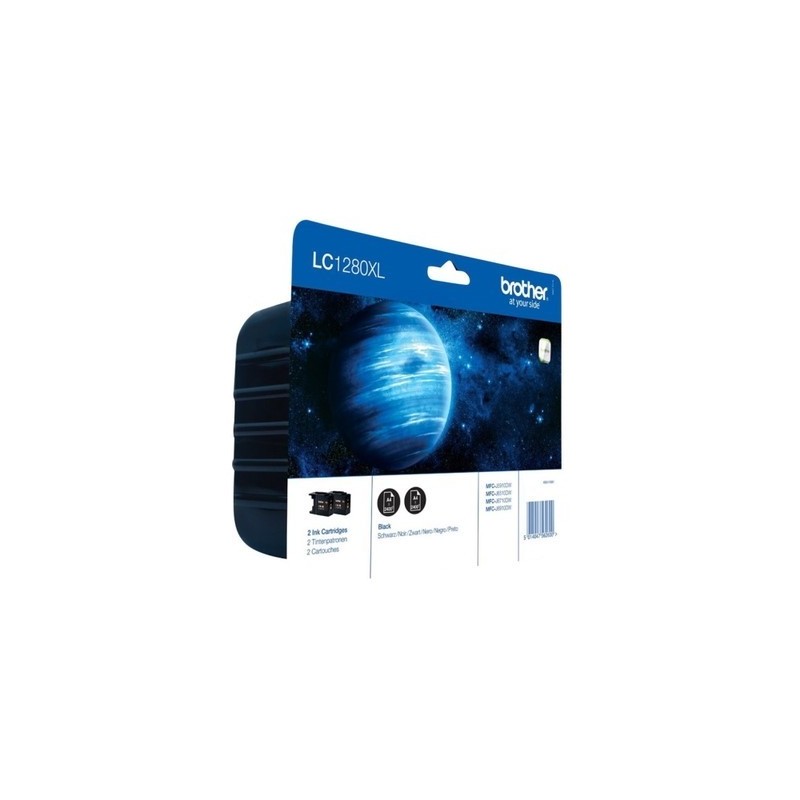 Brother 1280XLB Pack x 2 originale LC1280 XLBKBP2 - Noir