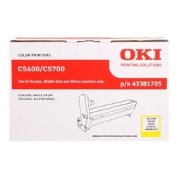 OKI C5600 - Tambour authentique 43381705 - Yellow