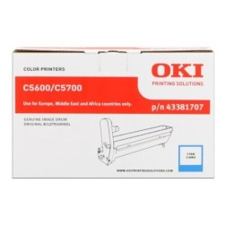 OKI C5600 - Tambour authentique 43381707 - Cyan